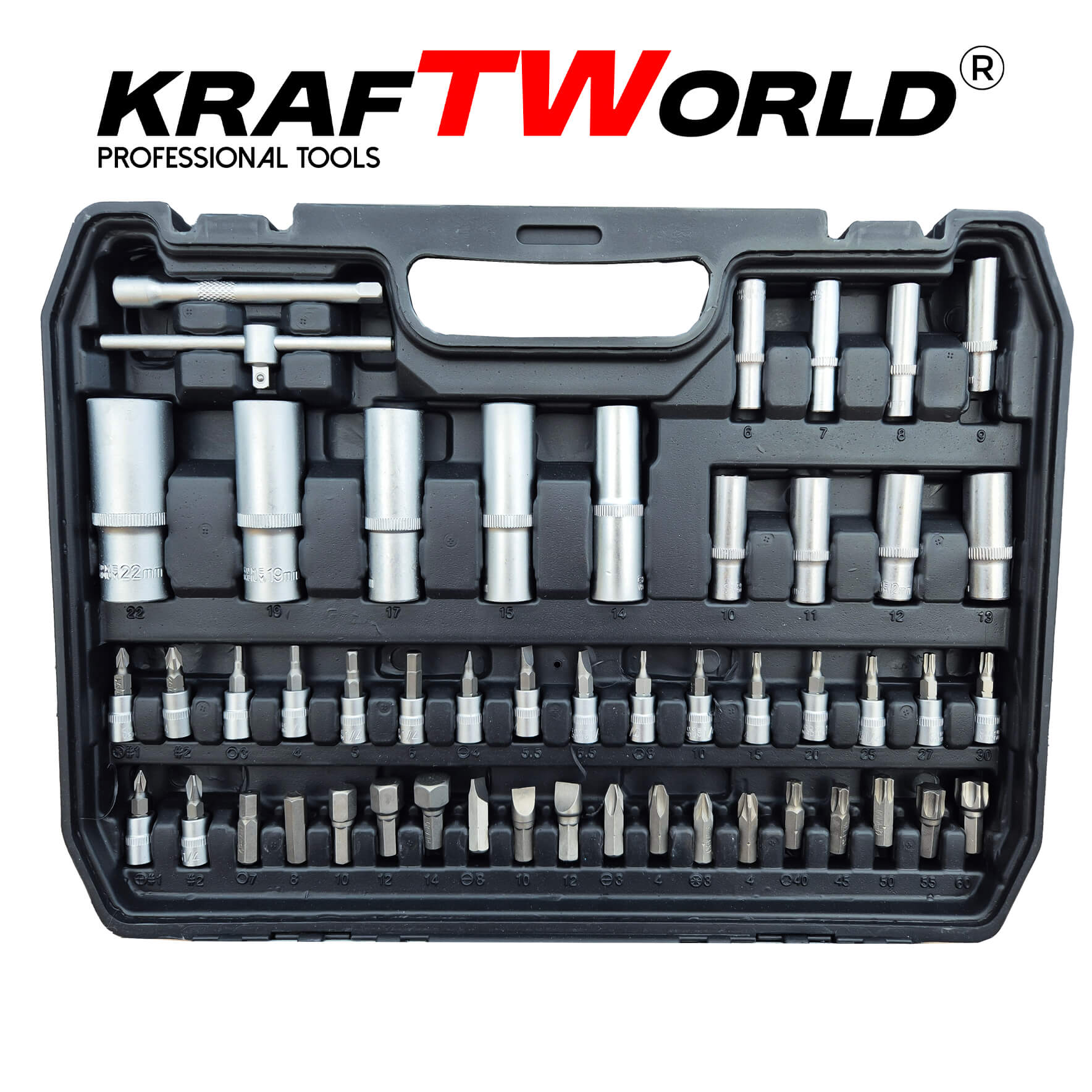 Гедоре 108 части KraftWorld – Професионален Комплект с тресчотка 1/2 и 1/4 АВТО Гедоре 108 части KraftWorld – Професионален Комплект с тресчотка 1/2 и 1/4