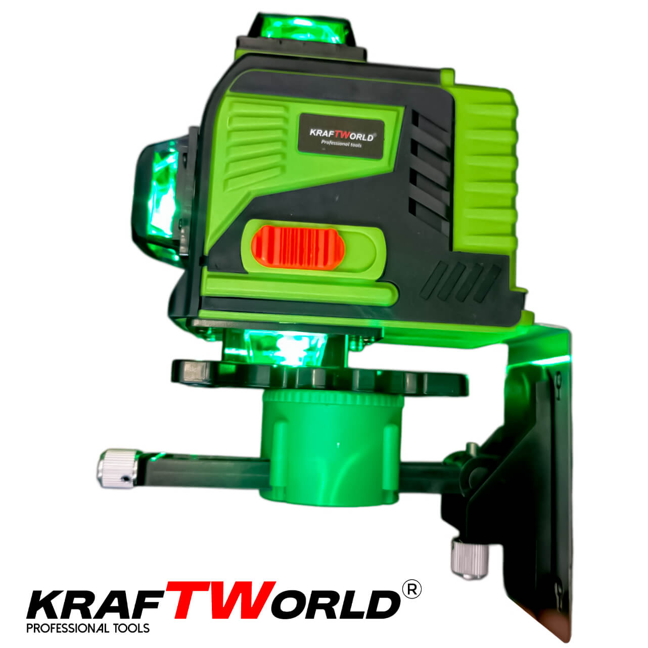 4D Лазерен Нивелир KraftWorld с 16 Линии – Пълен Компелкт с Тринога и Аксеосари АКУМУЛАТОРНИ ИНСТРУМЕНТИ 4D Лазерен Нивелир KraftWorld с 16 Линии – Пълен Компелкт с Тринога и Аксеосари