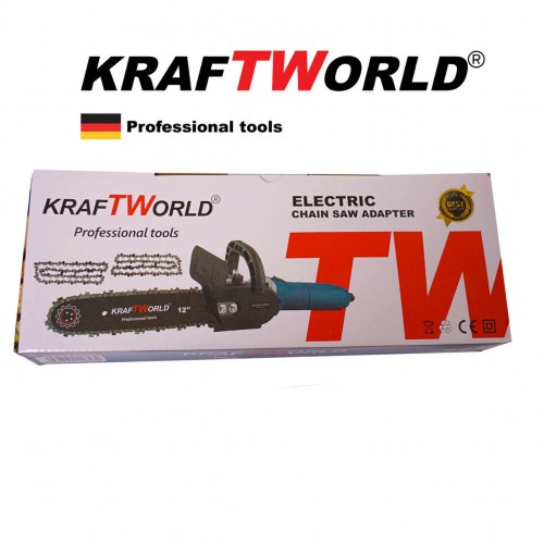 Приставка верижна кастрачка KraftWorld с 2бр верига – резачка за ъглошлайф ДВОР И ГРАДИНА Приставка верижна кастрачка KraftWorld с 2бр верига – резачка за ъглошлайф