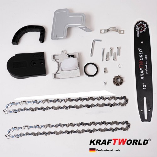 Приставка верижна кастрачка KraftWorld с 2бр верига – резачка за ъглошлайф ДВОР И ГРАДИНА Приставка верижна кастрачка KraftWorld с 2бр верига – резачка за ъглошлайф