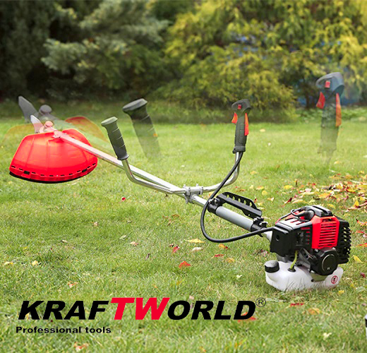 Бензинов Тример за Трева KraftWorld 9 ПОДАРЪКА ГРАДИНСКИ ИНСТРУМЕНТИ Бензинов Тример за Трева KraftWorld 9 ПОДАРЪКА