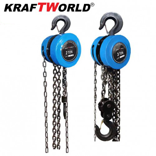 Ръчна лебедка 2t с верига с лостов механизъм KraftWorld 3m въже РЪЧНИ ИНСТРУМЕНТИ Ръчна лебедка 2t с верига с лостов механизъм KraftWorld 3m въже