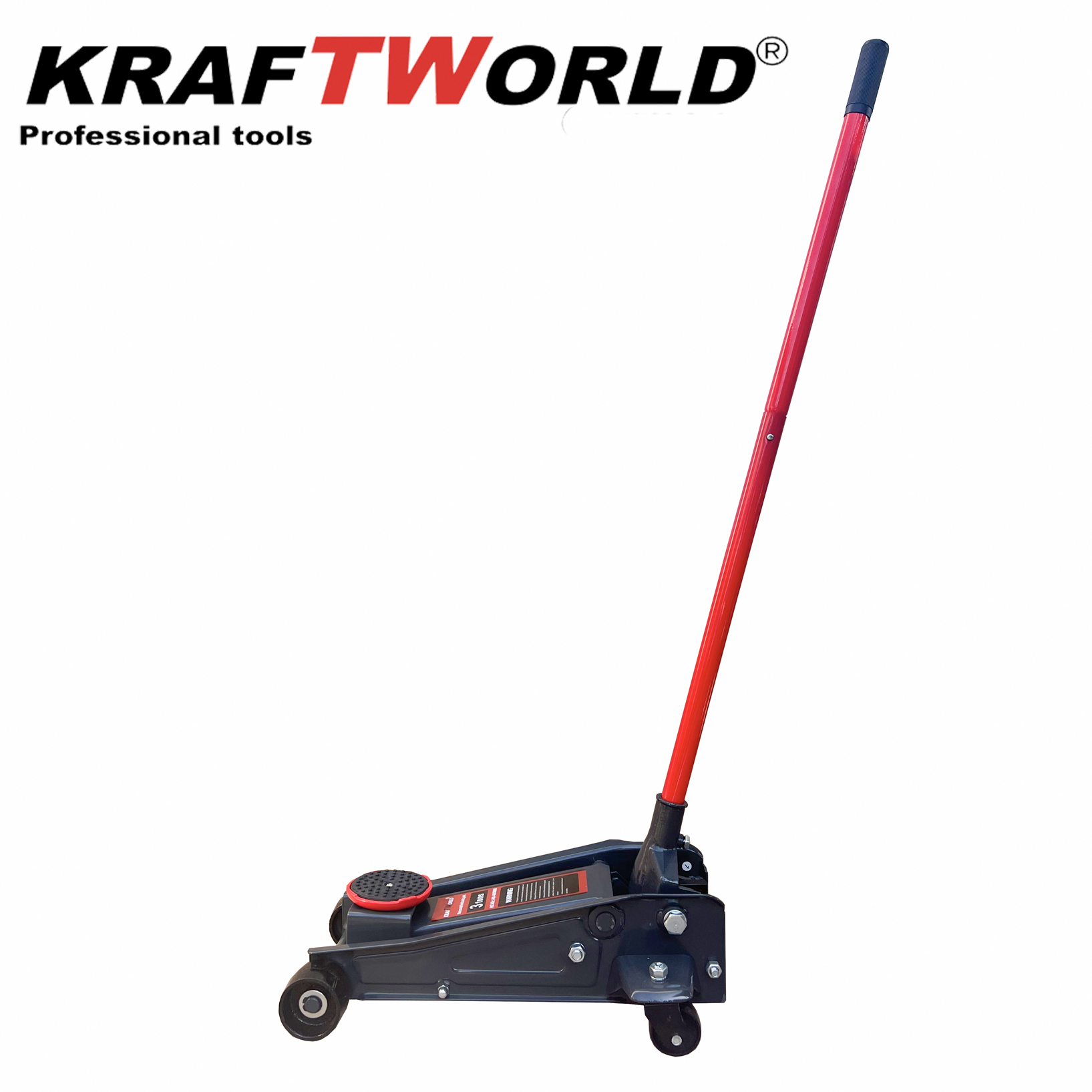 KraftWorld Нископрофилен Хидравличен Крик 3T и Гайковерт с 17 Части АВТО KraftWorld Нископрофилен Хидравличен Крик 3T и Гайковерт с 17 Части