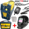 Инверторен Електрожен 400А KraftWorld + Соларна Маска - с Дисплей, Куфар, Кабели, Маска, Чукче