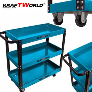 Количка за инструменти KraftWorld с 3 етажерки АВТО Количка за инструменти KraftWorld с 3 етажерки