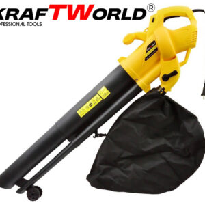 Електрически листосъбирач KraftWorld 3500W с три режима – издухване,засмукване и раздробяване