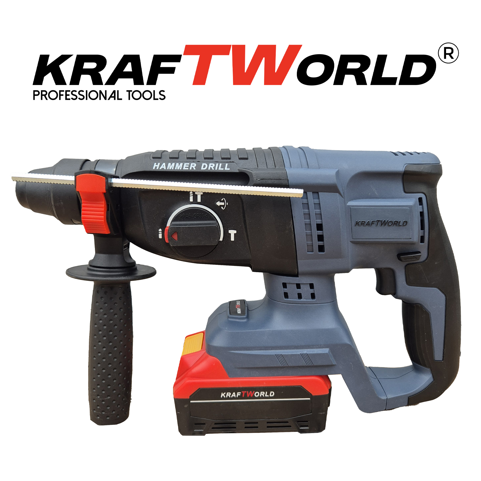 Комплект 4в1 KraftWorld Безчеткови Машини Гайковерт-винтоверт, Ъглошлайф и Перфоратор АКУМУЛАТОРНИ ИНСТРУМЕНТИ Комплект 4в1 KraftWorld Безчеткови Машини Гайковерт-винтоверт, Ъглошлайф и Перфоратор