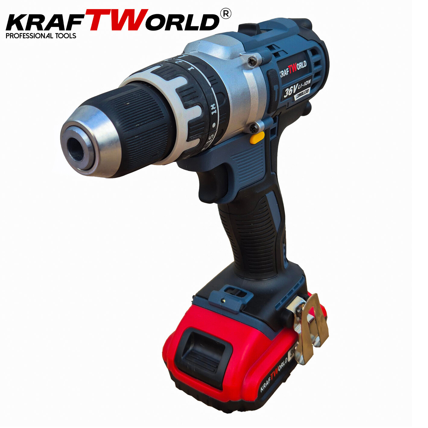 Акумулаторен Ударен Винтоверт KraftWorld с 2 Батерии 24V 4Ah с 111 части Комплект Инструменти АКУМУЛАТОРНИ ИНСТРУМЕНТИ Акумулаторен Ударен Винтоверт KraftWorld с 2 Батерии 24V 4Ah с 111 части Комплект Инструменти