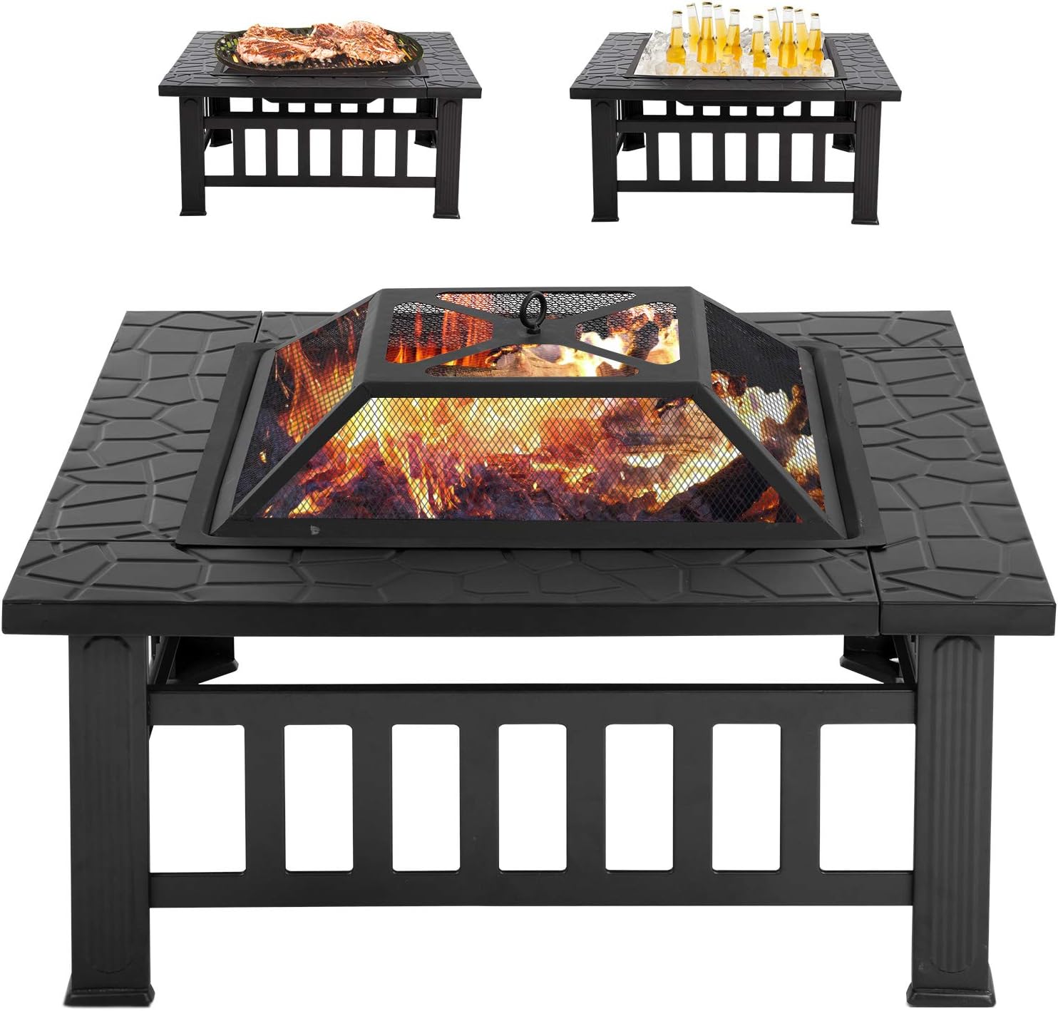 Градинска маса 3в1 KraftWorld Garden Line – BBQ, камина, ледарка ГРАДИНСКИ МЕБЕЛИ Градинска маса 3в1 KraftWorld Garden Line – BBQ, камина, ледарка