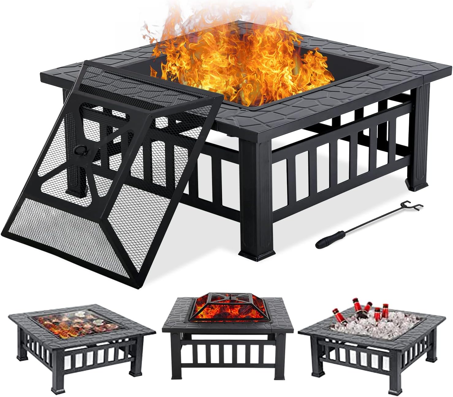 Градинска маса 3в1 KraftWorld Garden Line – BBQ, камина, ледарка ГРАДИНСКИ МЕБЕЛИ Градинска маса 3в1 KraftWorld Garden Line – BBQ, камина, ледарка