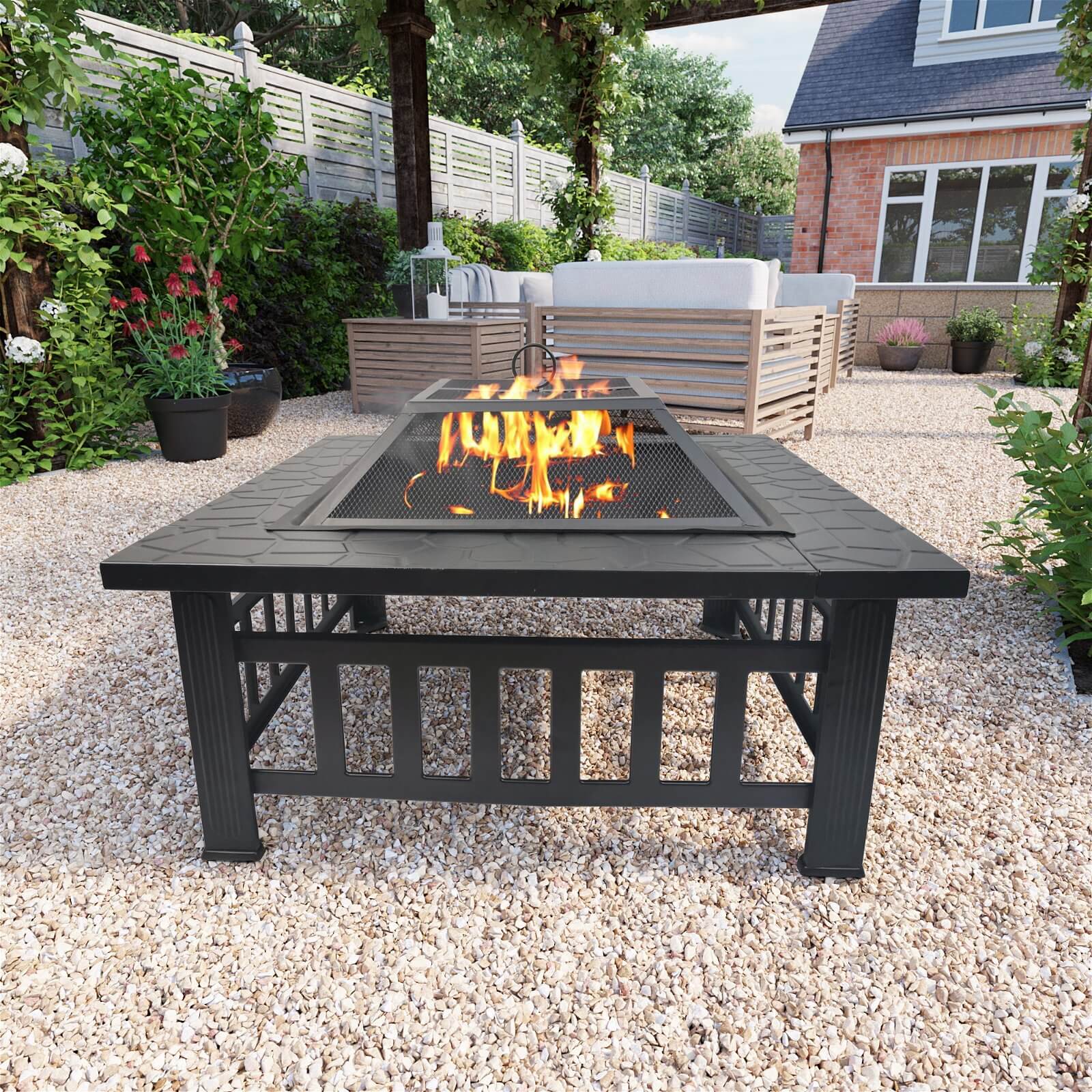 Градинска маса 3в1 KraftWorld Garden Line – BBQ, камина, ледарка ГРАДИНСКИ МЕБЕЛИ Градинска маса 3в1 KraftWorld Garden Line – BBQ, камина, ледарка