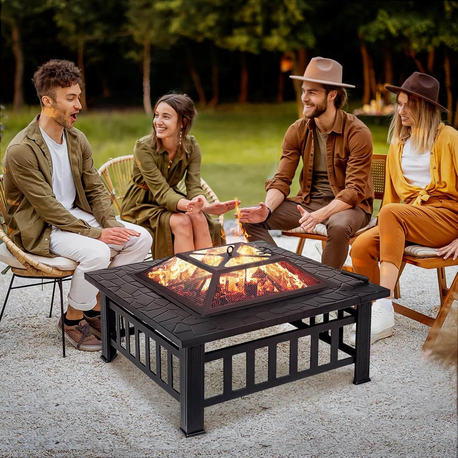 Градинска маса 3в1 KraftWorld Garden Line – BBQ, камина, ледарка ГРАДИНСКИ МЕБЕЛИ Градинска маса 3в1 KraftWorld Garden Line – BBQ, камина, ледарка