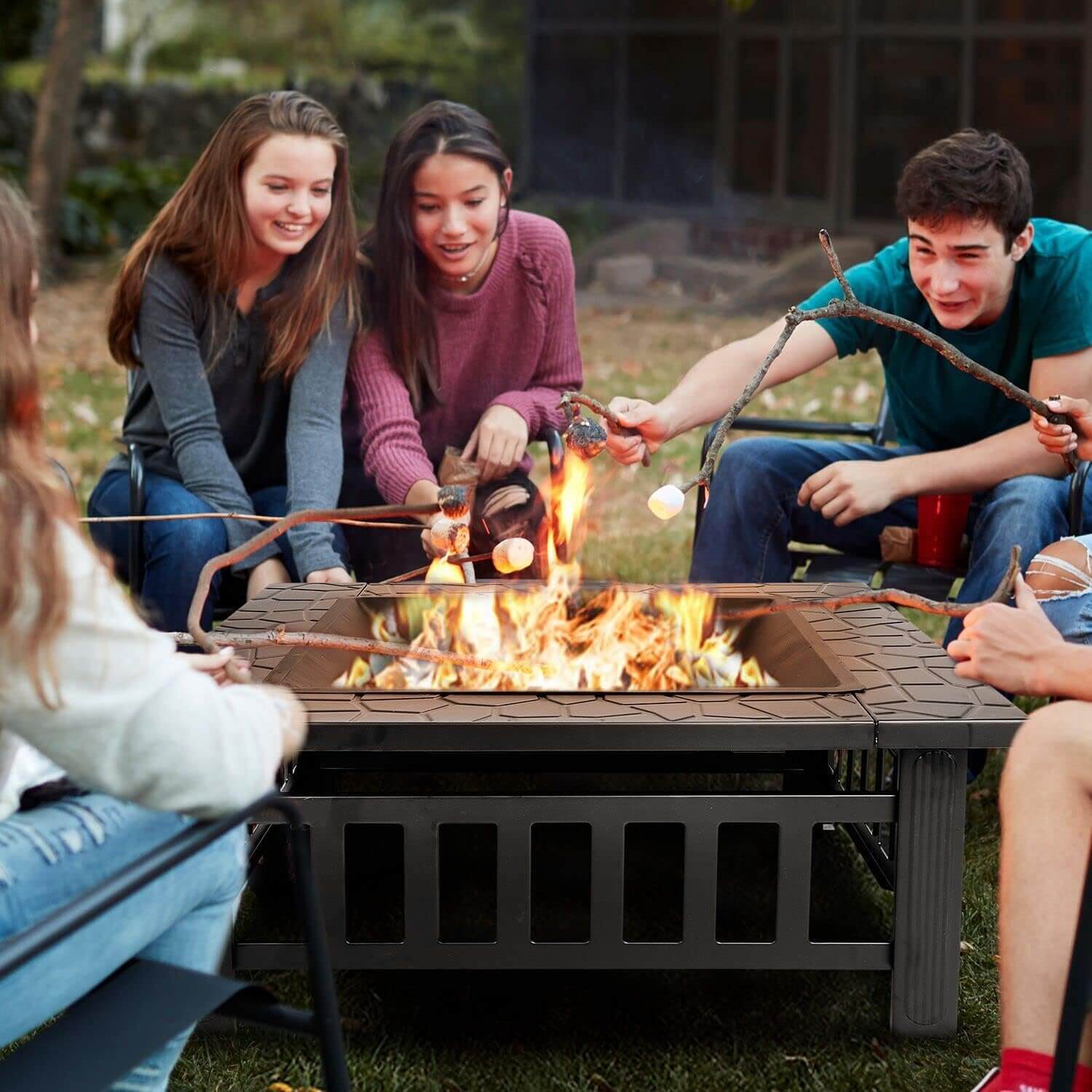 Градинска маса 3в1 KraftWorld Garden Line – BBQ, камина, ледарка ГРАДИНСКИ МЕБЕЛИ Градинска маса 3в1 KraftWorld Garden Line – BBQ, камина, ледарка