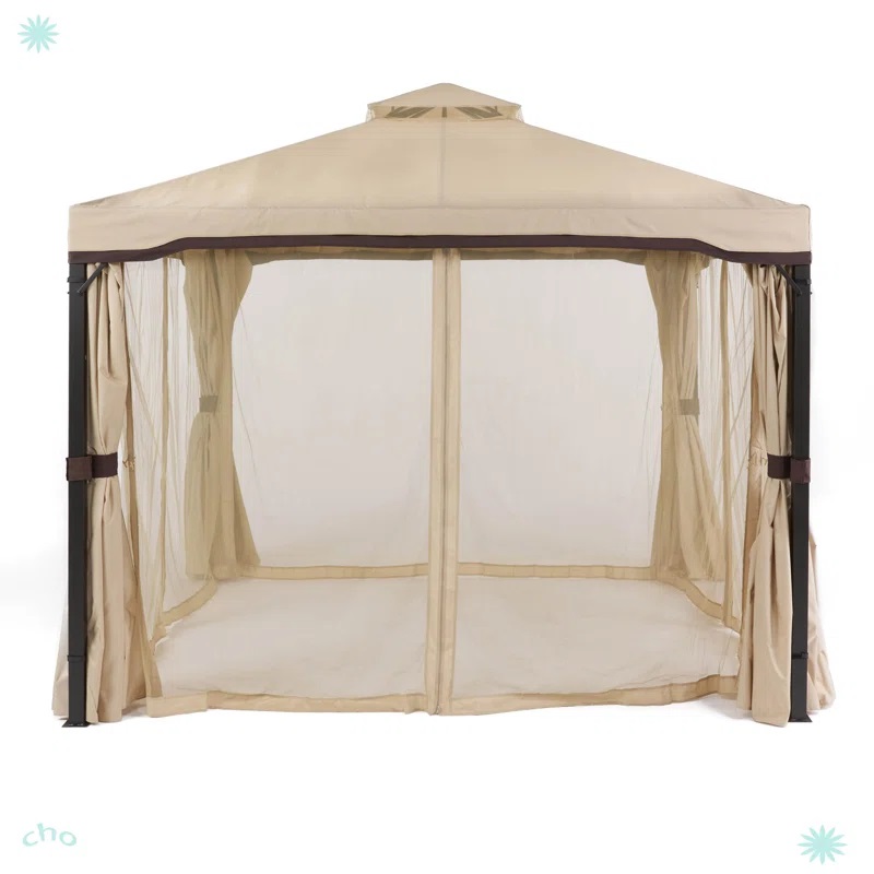 Луксозна градинска шатра Toscana 3.36×3.36м с мрежа против насекоми,UV защита и метална рамка ДВОР И ГРАДИНА Луксозна градинска шатра Toscana 3.36×3.36м с мрежа против насекоми,UV защита и метална рамка