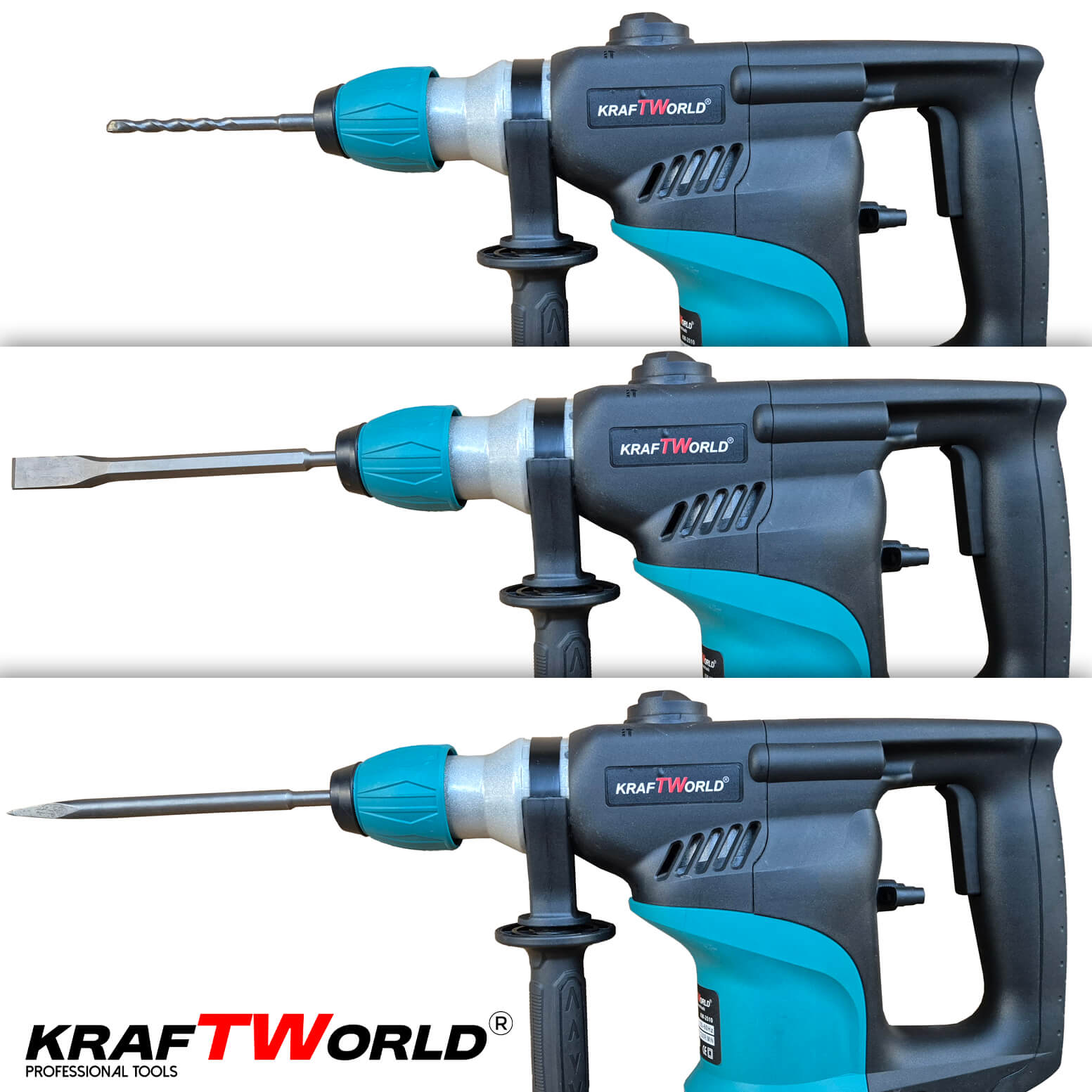 Мощен Ударен Къртач 2000W 5.5J KraftWorld за Тежки Задачи ЕЛЕКТРИЧЕСКИ ИНСТРУМЕНТИ Мощен Ударен Къртач 2000W 5.5J KraftWorld за Тежки Задачи