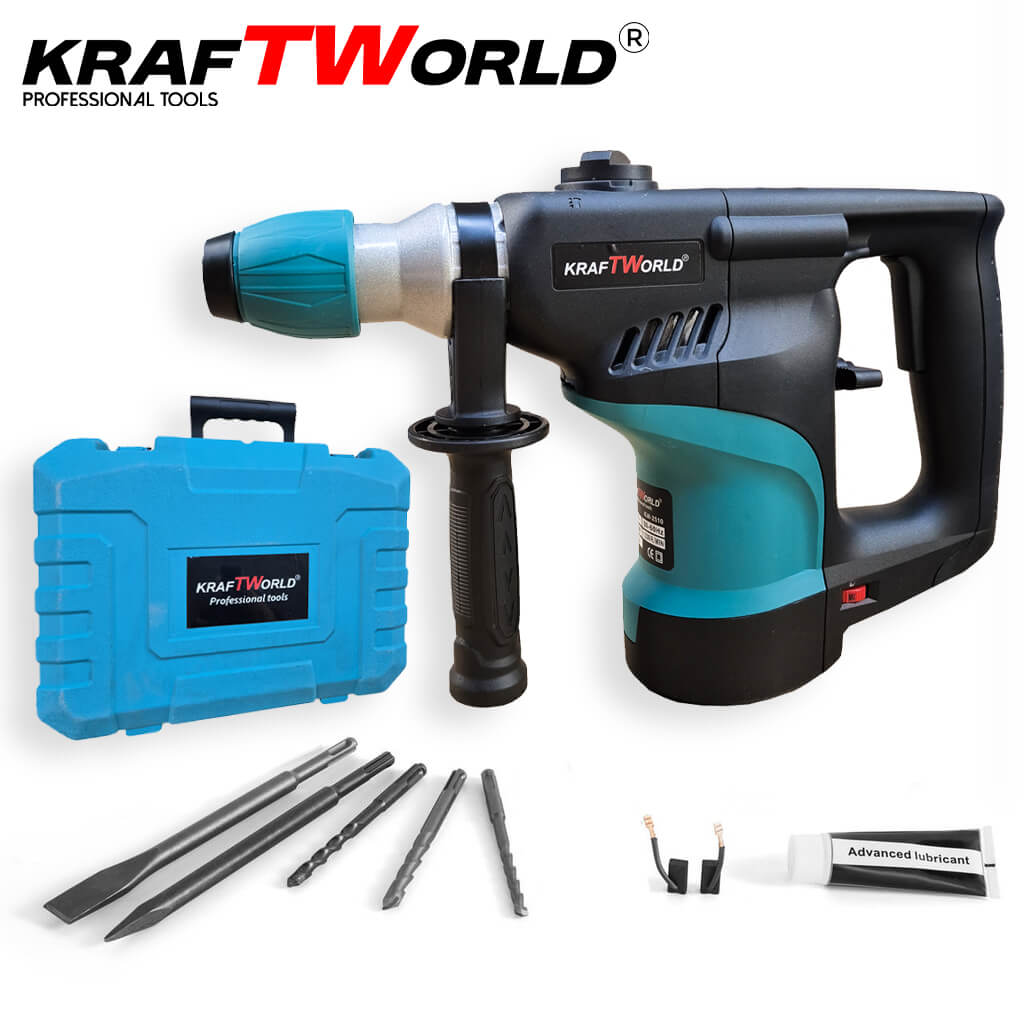 Мощен Ударен Къртач 2000W 5.5J KraftWorld за Тежки Задачи ЕЛЕКТРИЧЕСКИ ИНСТРУМЕНТИ Мощен Ударен Къртач 2000W 5.5J KraftWorld за Тежки Задачи