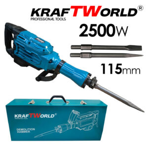 KraftWorld Къртач 2500W с Метален Куфар – Максимална Мощност за Тежки Проекти ЕЛЕКТРИЧЕСКИ ИНСТРУМЕНТИ KraftWorld Къртач 2500W с Метален Куфар – Максимална Мощност за Тежки Проекти
