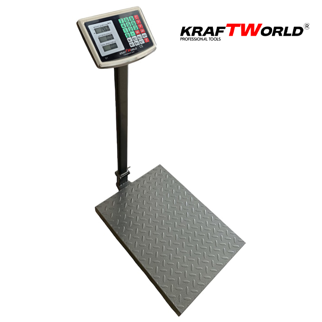 Електронен платформен кантар KraftWorld – до 100 кг, платформа 30×40см ЗА ДОМА Електронен платформен кантар KraftWorld – до 100 кг, платформа 30×40см