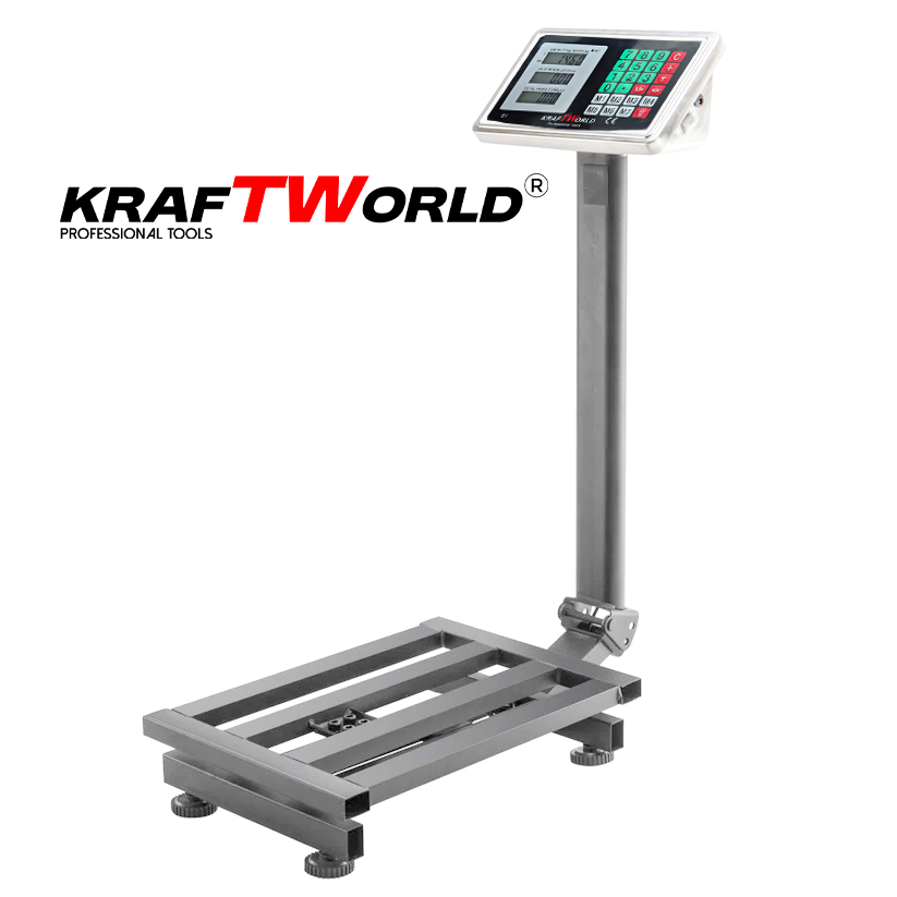 Електронен платформен кантар KraftWorld – до 100 кг, платформа 30×40см ЗА ДОМА Електронен платформен кантар KraftWorld – до 100 кг, платформа 30×40см