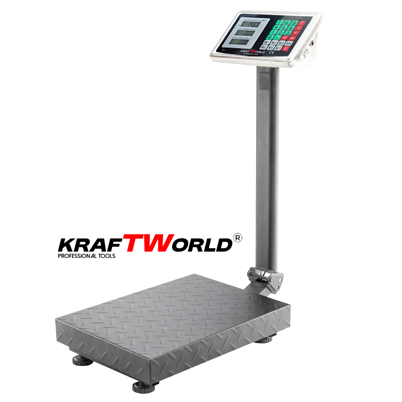 Електронен платформен кантар KraftWorld – до 100 кг, платформа 30×40см ЗА ДОМА Електронен платформен кантар KraftWorld – до 100 кг, платформа 30×40см
