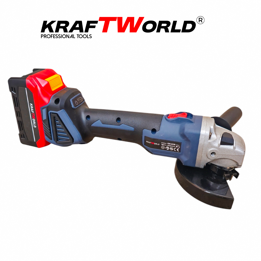 Професионален Акумулаторен Ъглошлайф Kraftworld АКУМУЛАТОРНИ ИНСТРУМЕНТИ Професионален Акумулаторен Ъглошлайф Kraftworld