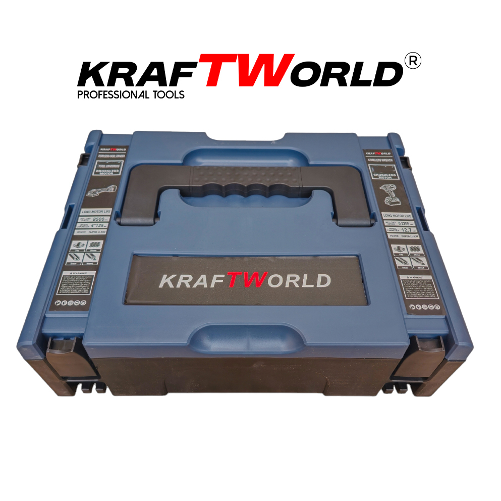 Комплект Акумулаторен Гайковерт и Ъглошлайф125мм Kraftworld АКУМУЛАТОРНИ ИНСТРУМЕНТИ Комплект Акумулаторен Гайковерт и Ъглошлайф125мм Kraftworld