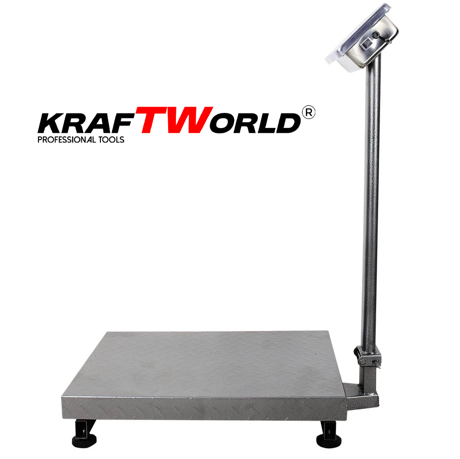 Електронен платформен кантар KraftWorld – до 1000 кг, платформа 80×60см ЗА ДОМА Електронен платформен кантар KraftWorld – до 1000 кг, платформа 80×60см