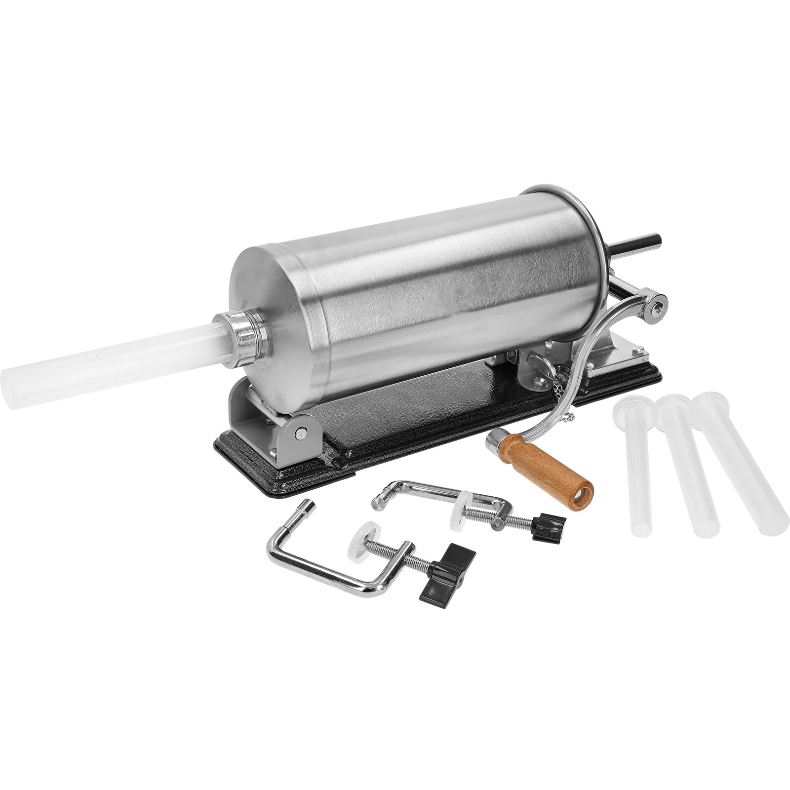 Хоризонтална пълначка за колбаси 4L INOX с Метален Плот и 4 Фунии ЗА ДОМА Хоризонтална пълначка за колбаси 4L INOX с Метален Плот и 4 Фунии