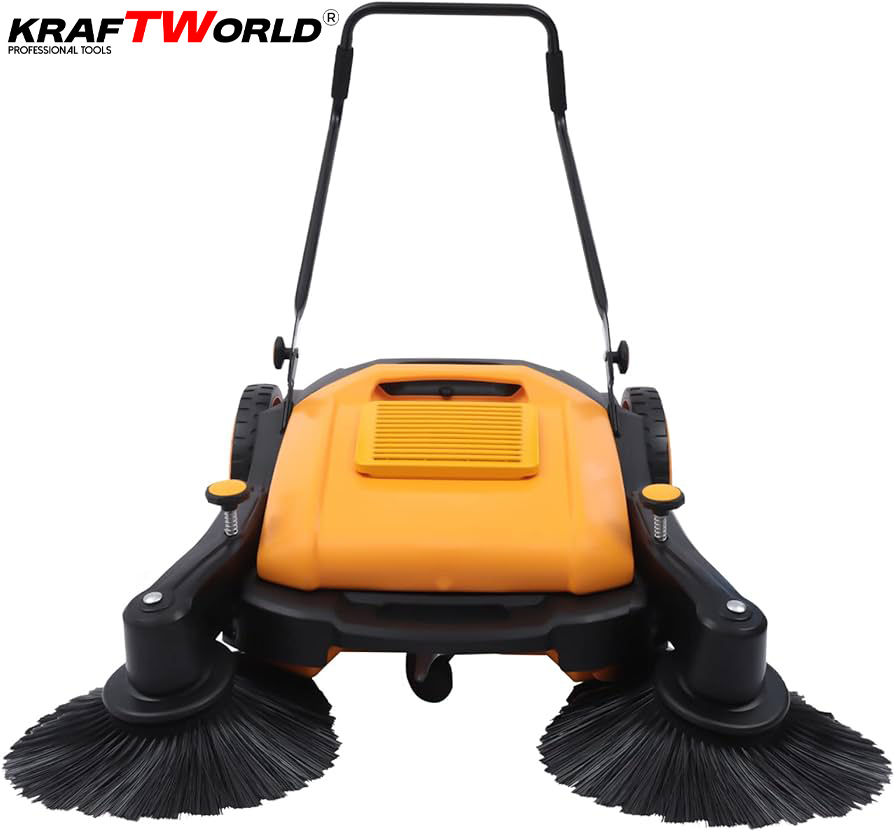 Механична машина за метене KraftWorld с 45л контейнер и 105см ширина ДВОР И ГРАДИНА Механична машина за метене KraftWorld с 45л контейнер и 105см ширина