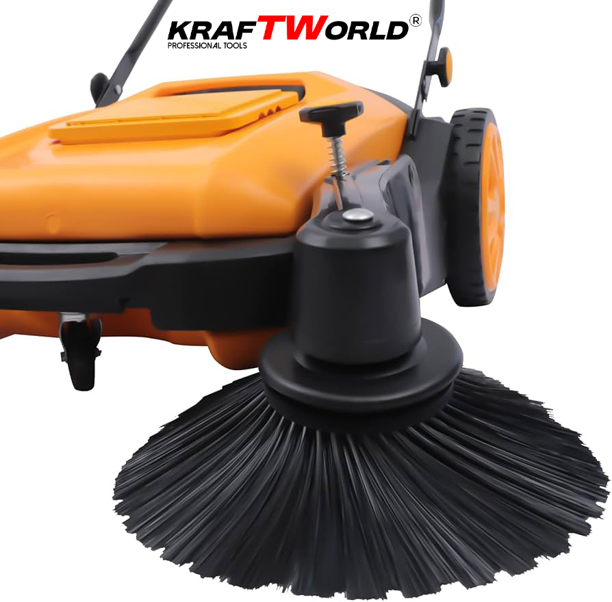 Механична машина за метене KraftWorld с 45л контейнер и 105см ширина ДВОР И ГРАДИНА Механична машина за метене KraftWorld с 45л контейнер и 105см ширина