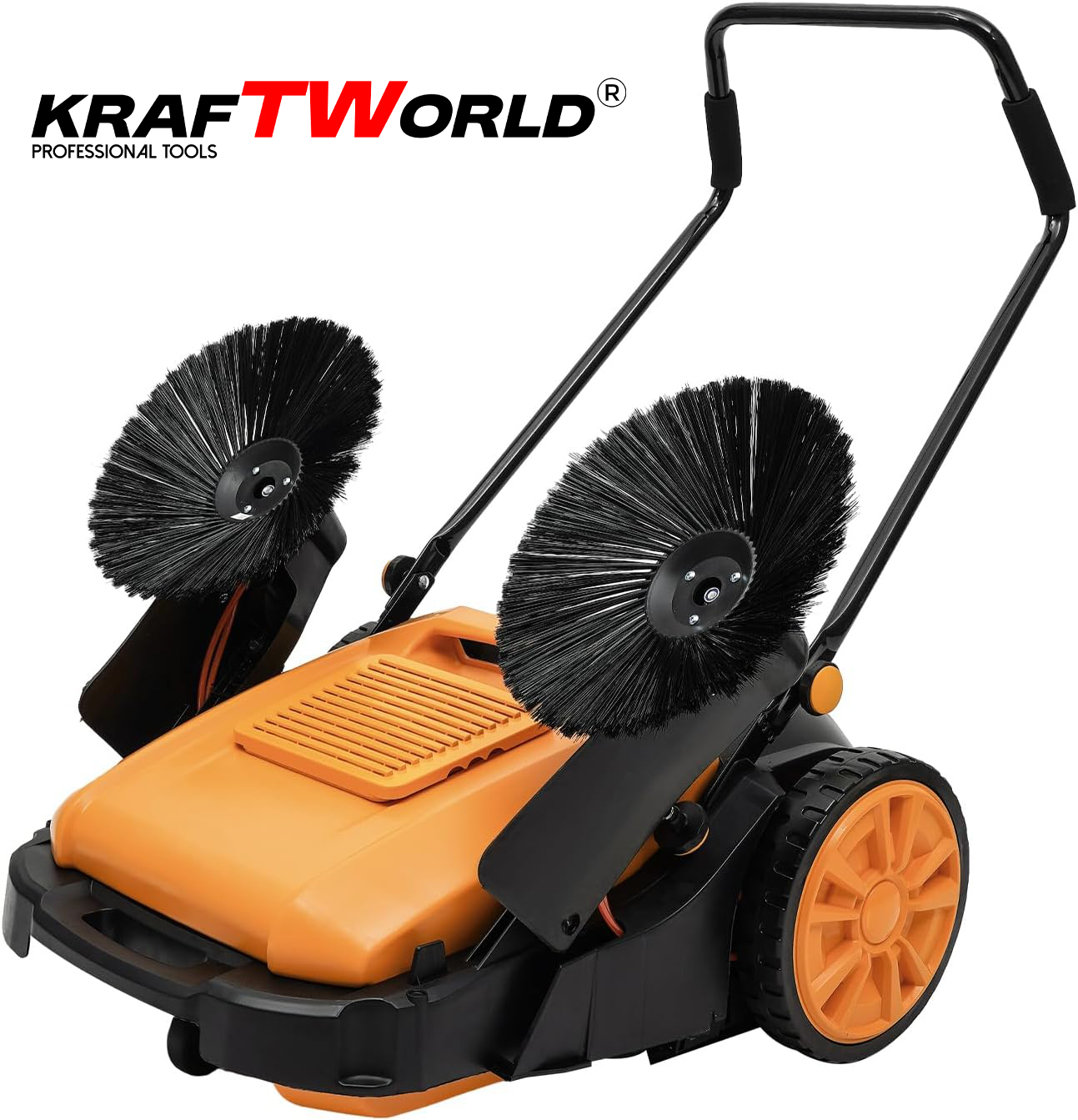 Механична машина за метене KraftWorld с 45л контейнер и 105см ширина ДВОР И ГРАДИНА Механична машина за метене KraftWorld с 45л контейнер и 105см ширина