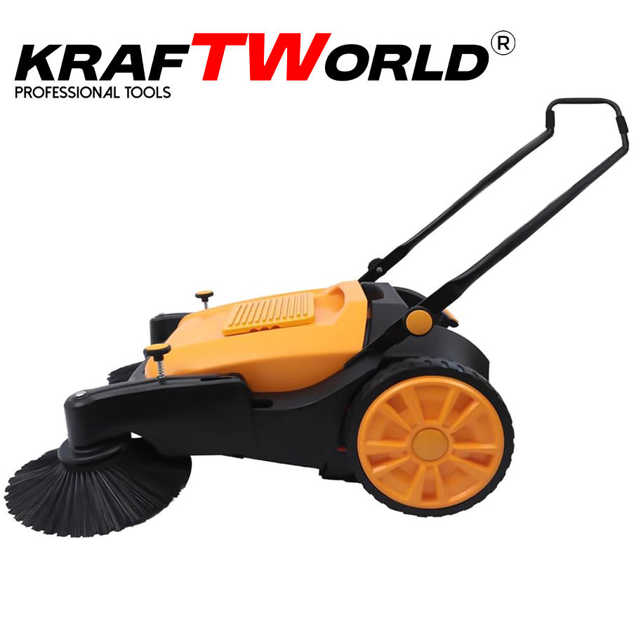 Механична машина за метене KraftWorld с 45л контейнер и 105см ширина ДВОР И ГРАДИНА Механична машина за метене KraftWorld с 45л контейнер и 105см ширина