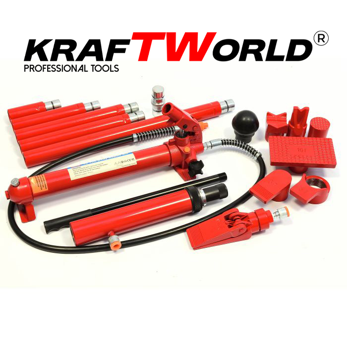 KraftWorld Хидравлична Разпъвачка – 16 Части, 10 Тона АВТО KraftWorld Хидравлична Разпъвачка – 16 Части, 10 Тона