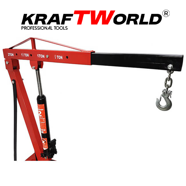 KraftWorld Кран за Двигатели – 2 Тона, Сгъваеми Крака и Регулируемо Рамо АВТО KraftWorld Кран за Двигатели – 2 Тона, Сгъваеми Крака и Регулируемо Рамо