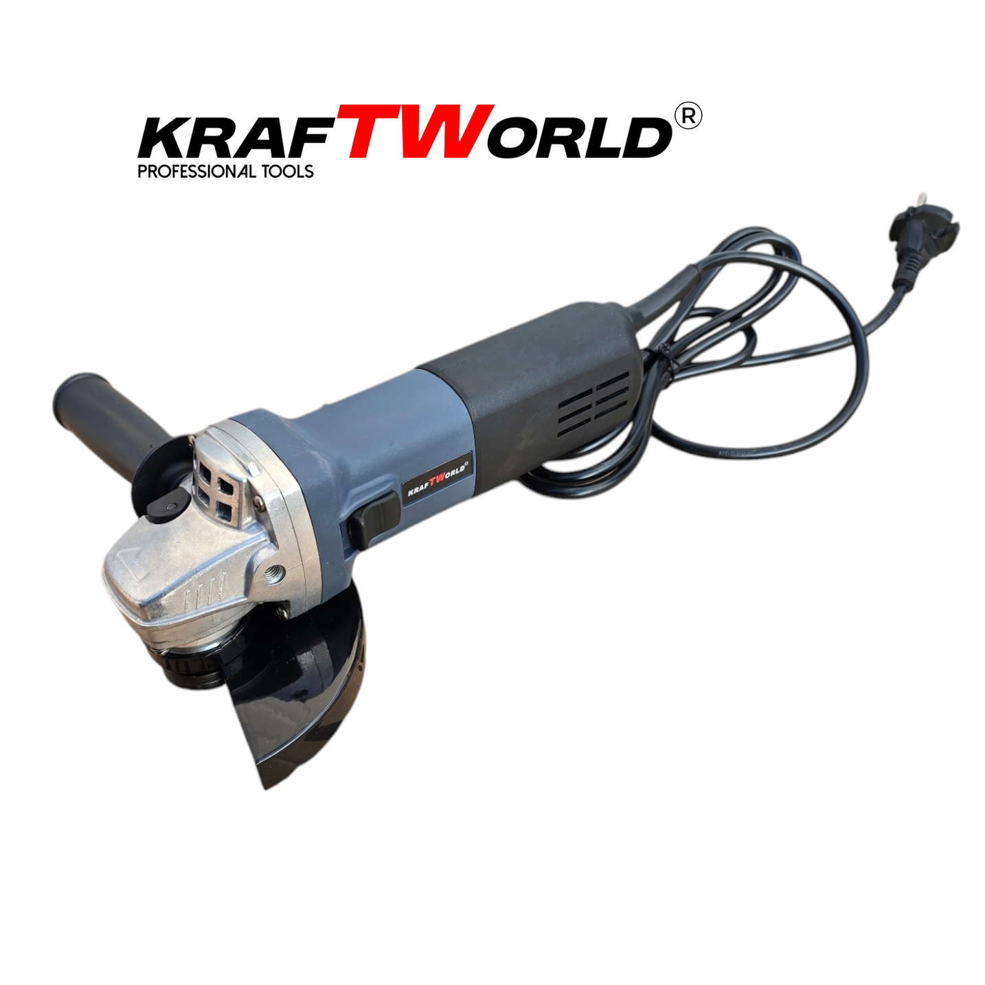 Ъглошлайф 125 мм KraftWorld с плавен старт и регулиране на оборотите ЕЛЕКТРИЧЕСКИ ИНСТРУМЕНТИ Ъглошлайф 125 мм KraftWorld с плавен старт и регулиране на оборотите