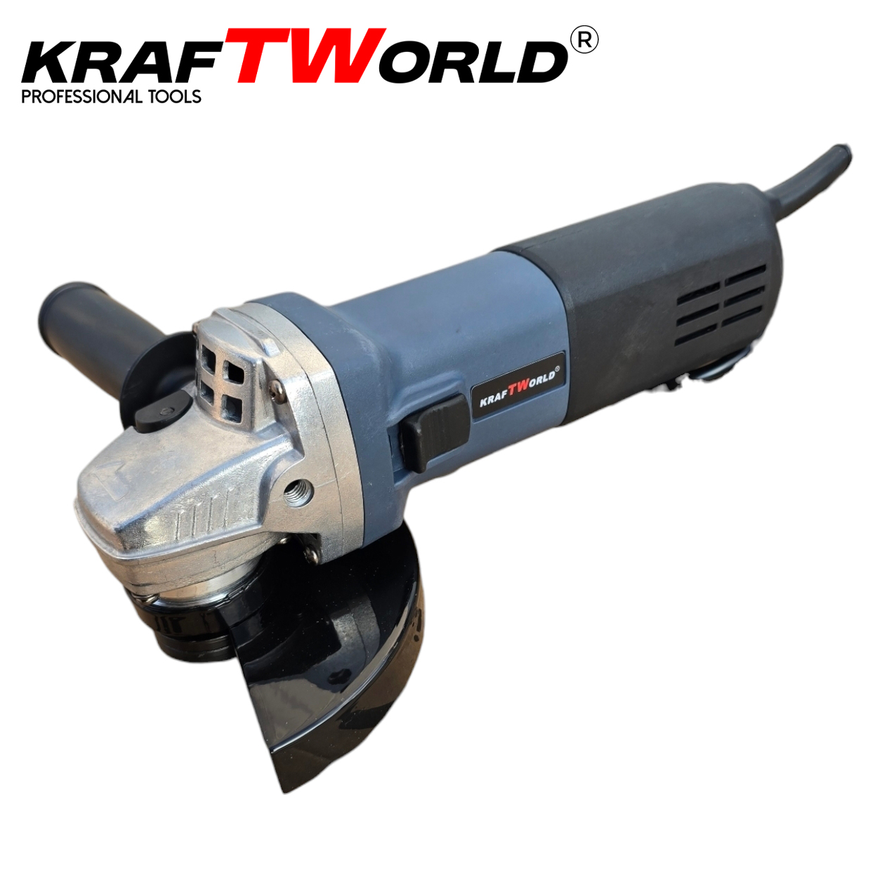 Ъглошлайф 125 мм KraftWorld с плавен старт и регулиране на оборотите ЕЛЕКТРИЧЕСКИ ИНСТРУМЕНТИ Ъглошлайф 125 мм KraftWorld с плавен старт и регулиране на оборотите