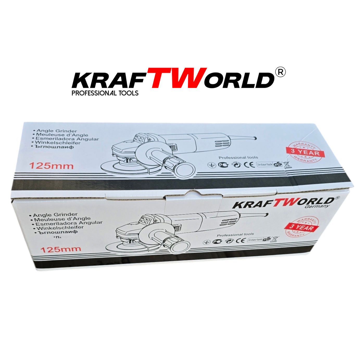 Ъглошлайф 125 мм KraftWorld с плавен старт и регулиране на оборотите ЕЛЕКТРИЧЕСКИ ИНСТРУМЕНТИ Ъглошлайф 125 мм KraftWorld с плавен старт и регулиране на оборотите