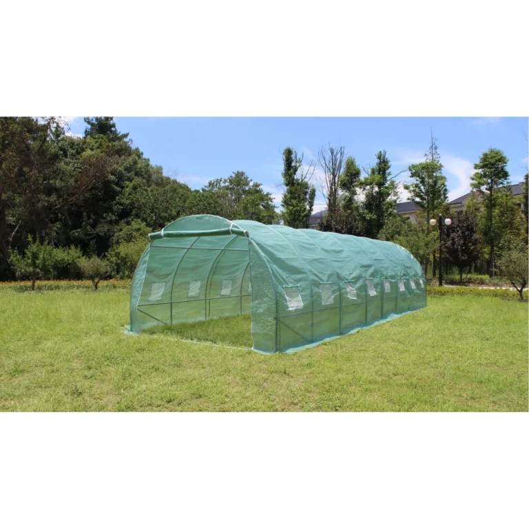 Тунелна оранжерия 800x300x200cm с 2 Врати и 16 прозореца / Парник с Конструкция ДВОР И ГРАДИНА Тунелна оранжерия 800x300x200cm с 2 Врати и 16 прозореца / Парник с Конструкция