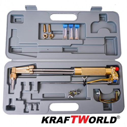 Газокислороден резак KraftWorld 440 мм – с 4 дюзи и пергел ЕЛЕКТРОЖЕНИ Газокислороден резак KraftWorld 440 мм – с 4 дюзи и пергел