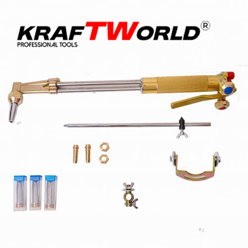 Газокислороден резак KraftWorld 440 мм – с 4 дюзи и пергел ЕЛЕКТРОЖЕНИ Газокислороден резак KraftWorld 440 мм – с 4 дюзи и пергел