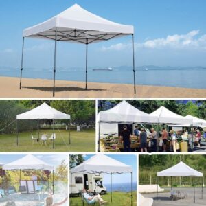 Бяла Градинска шатра тип „Хармоника“ 3×3м – UV и водоустойчива, сгъваема метална конструкция