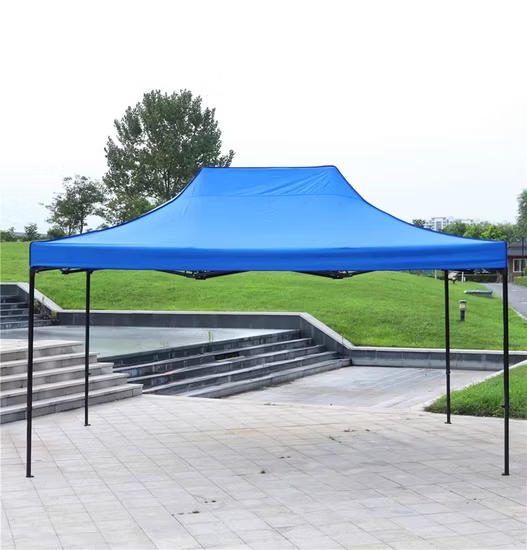 Синя Градинска шатра тип „Хармоника“ 3×4.5м – UV и водоустойчива, сгъваема метална конструкция ДВОР И ГРАДИНА Синя Градинска шатра тип „Хармоника“ 3×4.5м – UV и водоустойчива, сгъваема метална конструкция