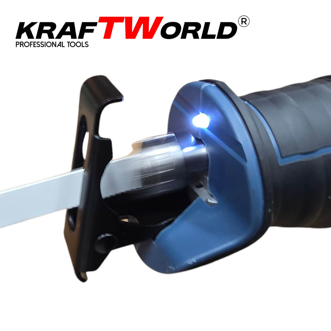 Професионален Акумулаторен Саблен Трион KraftWorld + 3 ножчета АКУМУЛАТОРНИ ИНСТРУМЕНТИ Професионален Акумулаторен Саблен Трион KraftWorld + 3 ножчета