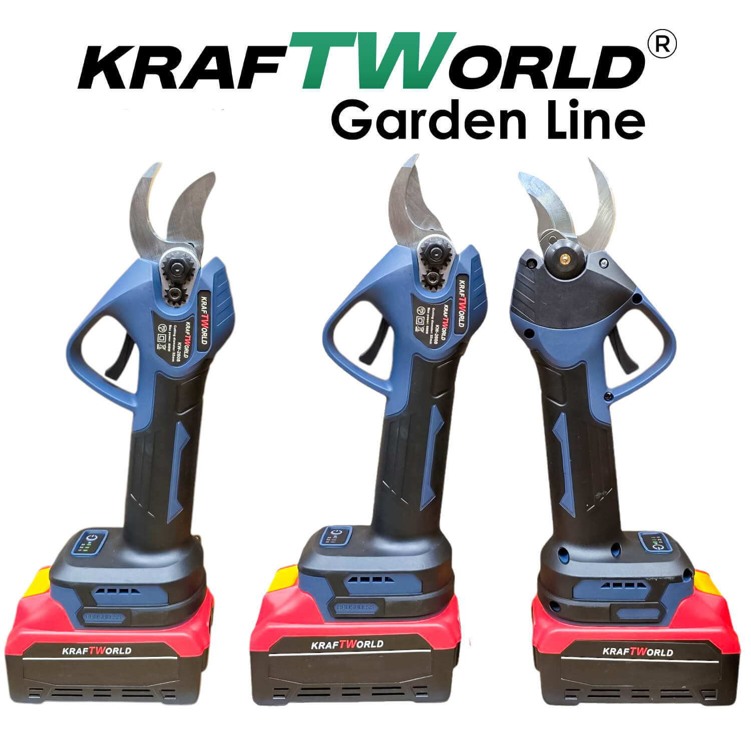 Комплект Акумулаторна Лозарска Ножица и Резачка за Клони KraftWorld с 2 шини 15см и 20см АКУМУЛАТОРНИ ИНСТРУМЕНТИ Комплект Акумулаторна Лозарска Ножица и Резачка за Клони KraftWorld с 2 шини 15см и 20см