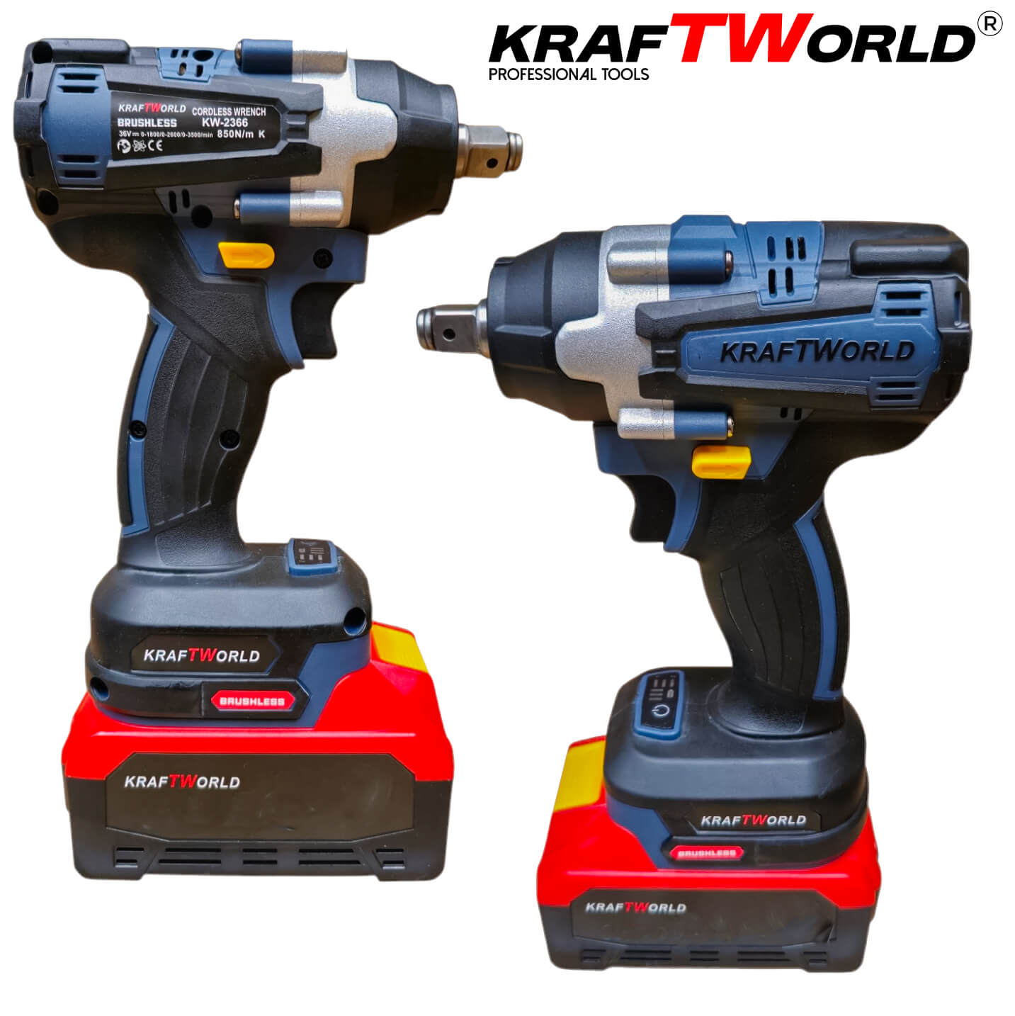 KraftWorld Акумулаторен Ударен Гайковерт 24V 4Ah – 850Nm + Куфар и 35 Части! АВТО KraftWorld Акумулаторен Ударен Гайковерт 24V 4Ah – 850Nm + Куфар и 35 Части!
