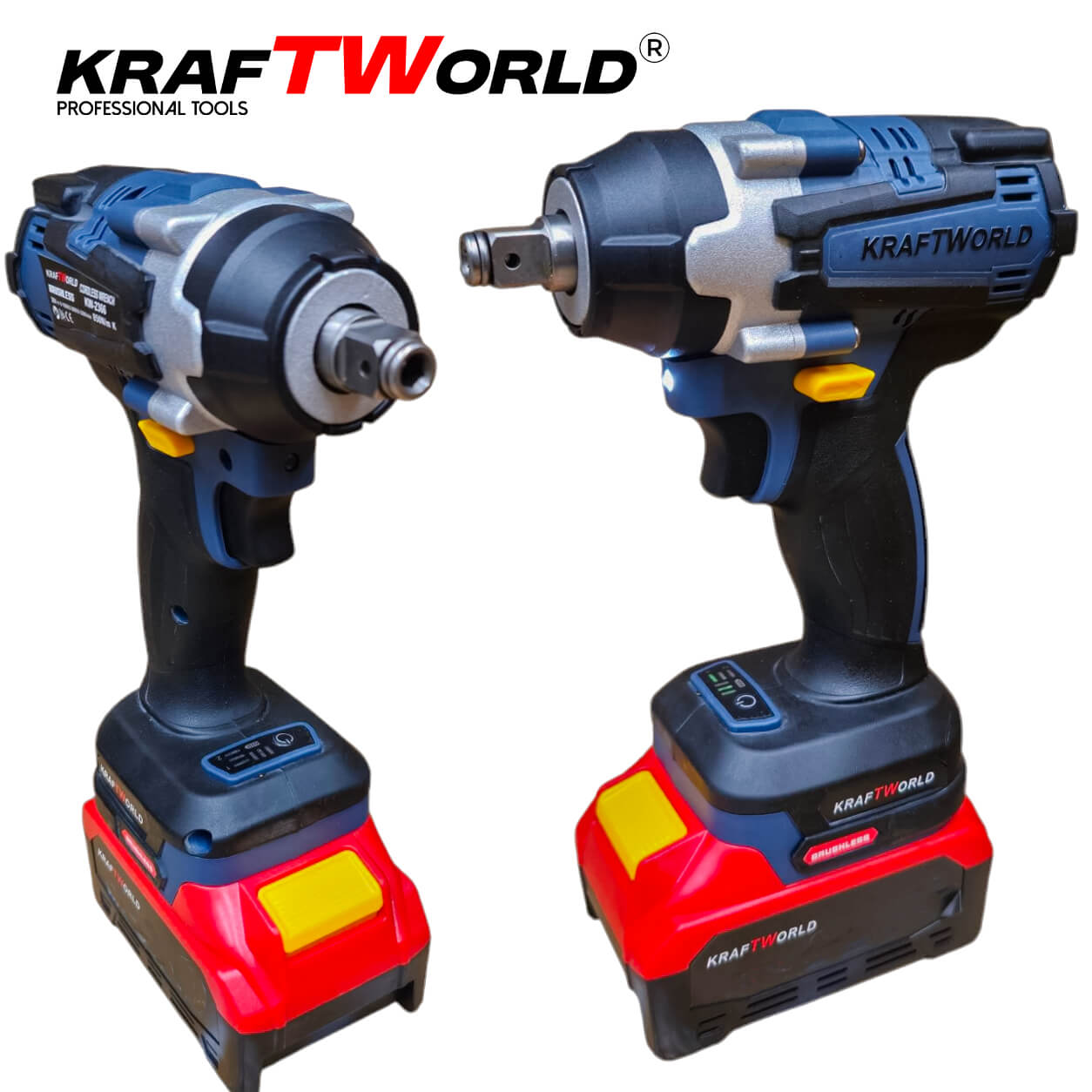 KraftWorld Акумулаторен Ударен Гайковерт 24V 4Ah – 850Nm + Куфар и 35 Части! АВТО KraftWorld Акумулаторен Ударен Гайковерт 24V 4Ah – 850Nm + Куфар и 35 Части!
