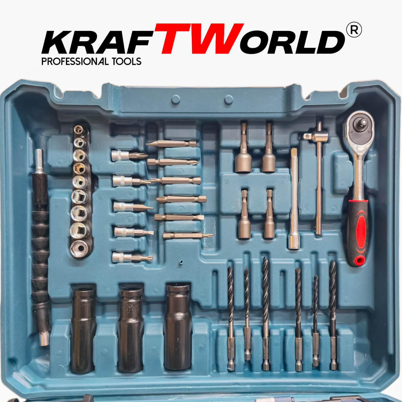 KraftWorld Акумулаторен Ударен Гайковерт 24V 4Ah – 850Nm + Куфар и 35 Части! АВТО KraftWorld Акумулаторен Ударен Гайковерт 24V 4Ah – 850Nm + Куфар и 35 Части!