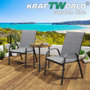 Градински Стол Capri – Kraftworld Gardenline – с Метална рамка и Дишаща материя