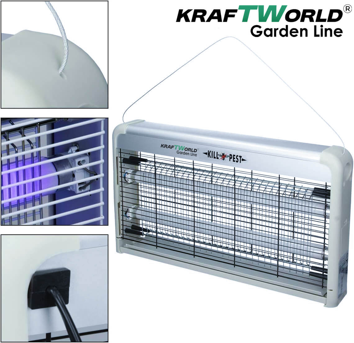 UV Лампа против насекоми KraftWorld 2x30W – Защита от комари до 100 м² ЗА ДОМА UV Лампа против насекоми KraftWorld 2x30W – Защита от комари до 100 м²