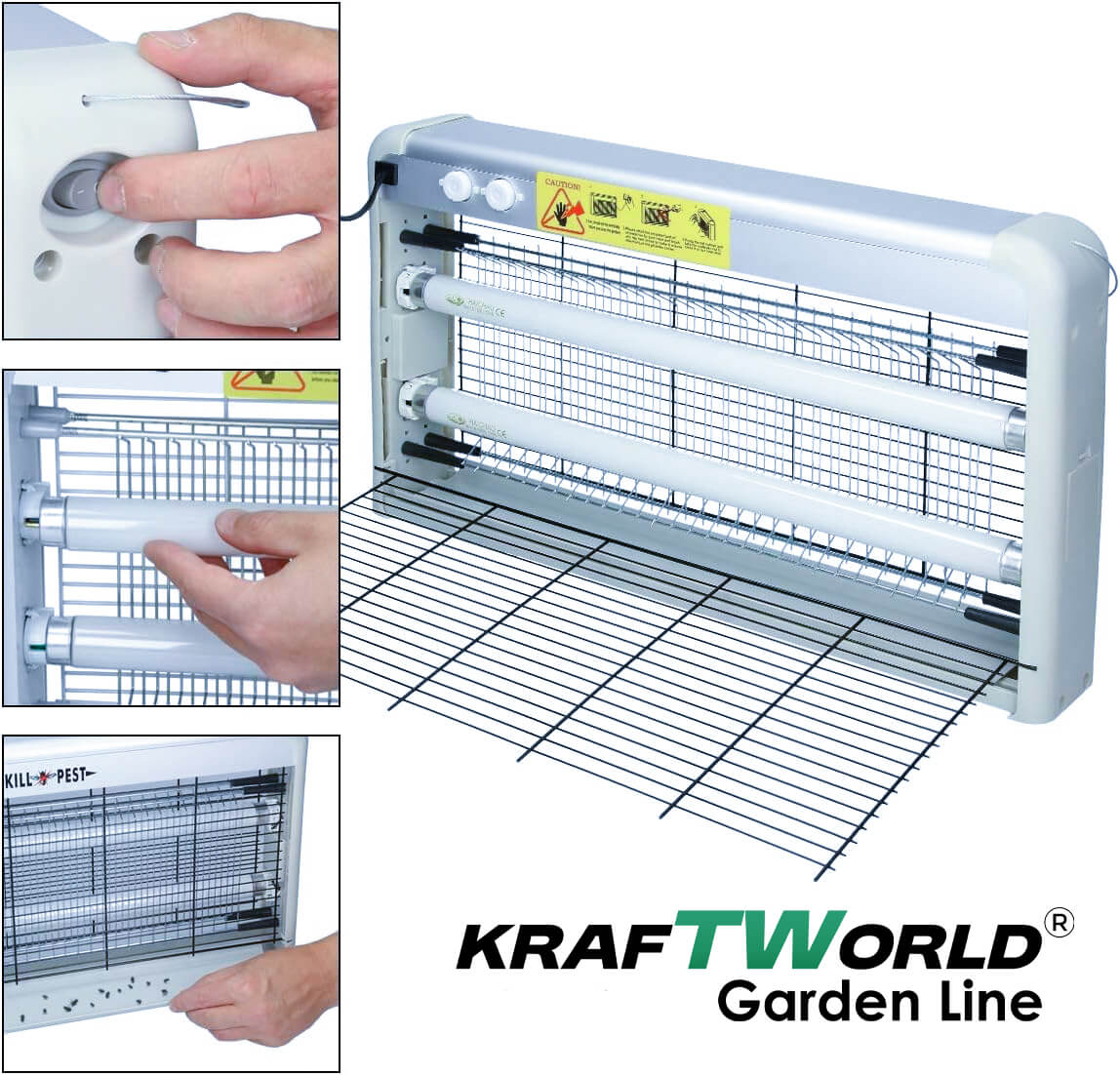 UV Лампа против насекоми KraftWorld 2x30W – Защита от комари до 100 м² ЗА ДОМА UV Лампа против насекоми KraftWorld 2x30W – Защита от комари до 100 м²